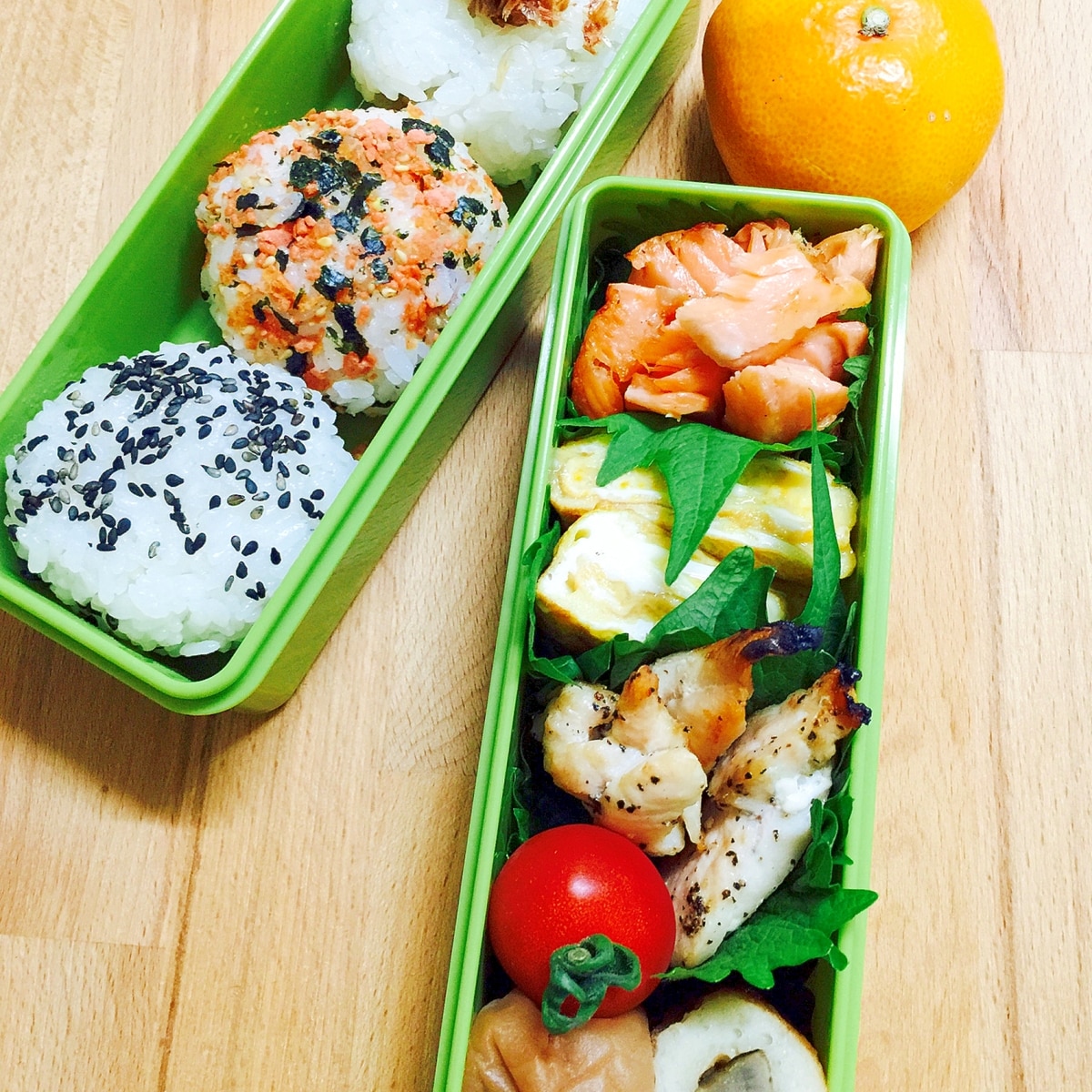 2段 今日の子供弁当 三色おにぎり弁当 レシピ 作り方 By Toytoy Saori05 楽天レシピ